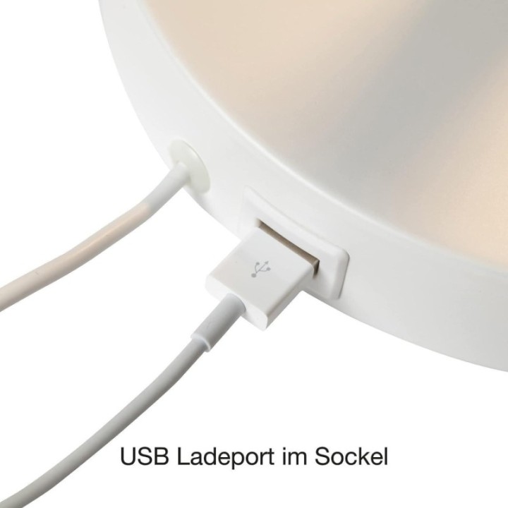 lampara led unilux vicky usb bl/madera