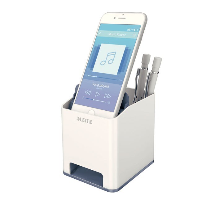 cubilete leitz wow dual blanco/gris 53631001