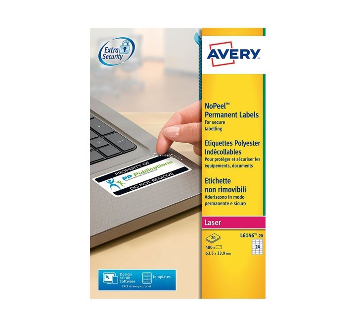 liqu.  c.20h etiq. avery 63.5x33.9 seguridad bl l6146 20