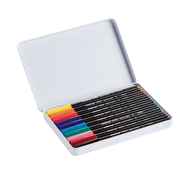 est. 10 rotulad. edding 1300 pta red 2mm stdo