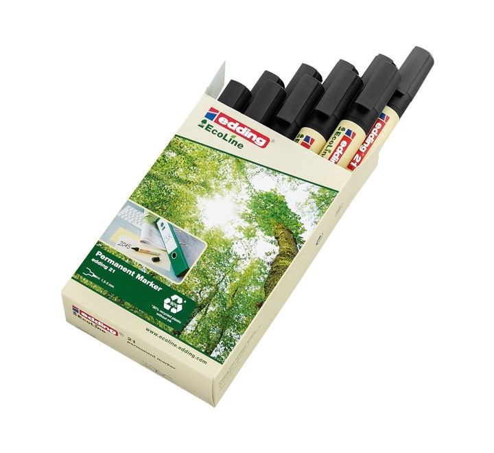 marcador perm. edding 21 001 ecoline negro