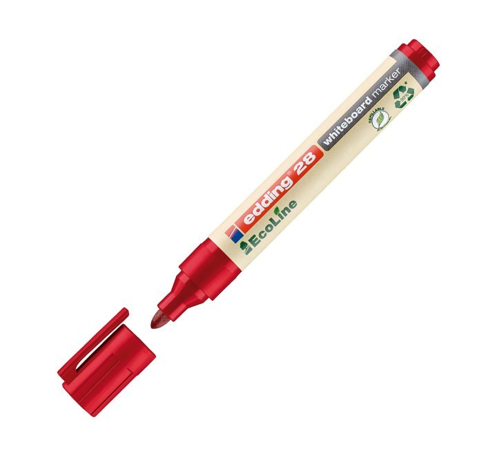 marcador piz blanca. edding 28 ecoline rojo