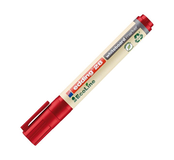 marcador piz blanca. edding 28 ecoline rojo
