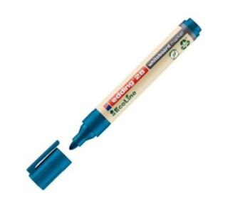 marcador piz blanca. edding 28 ecoline azul
