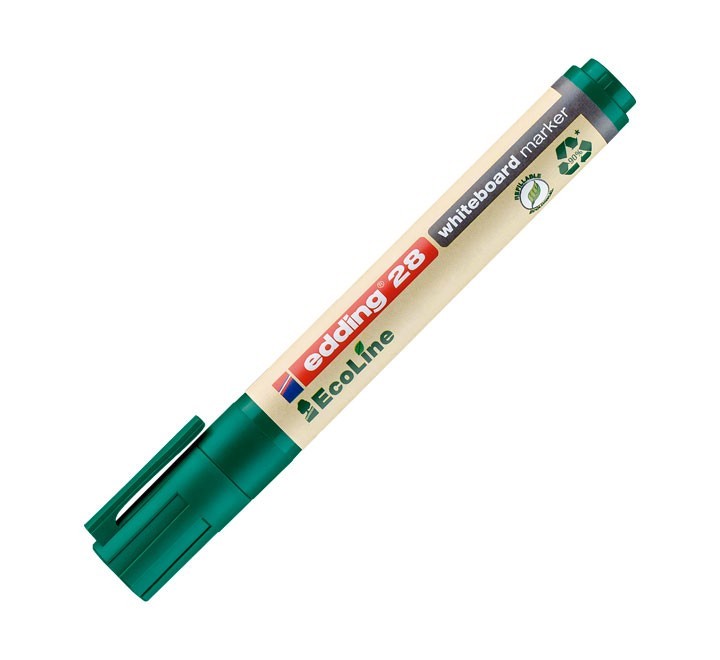marcador piz blanca. edding 28 ecoline verde