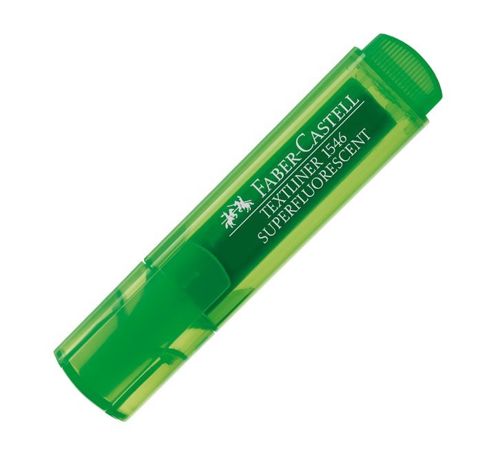 fluor faber castell textliner 1546 transl. verde
