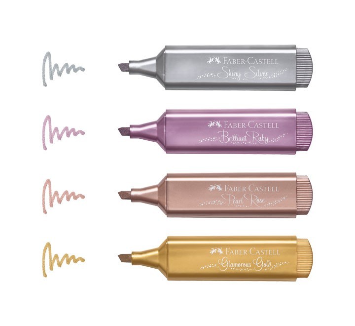 bl. 4 fluor faber castell textliner 1546 metal