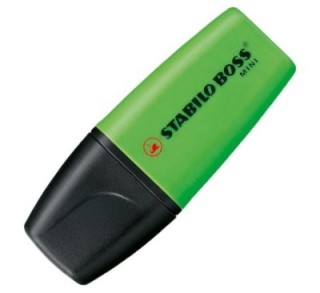 marcador fluor. stabilo boss mini verde