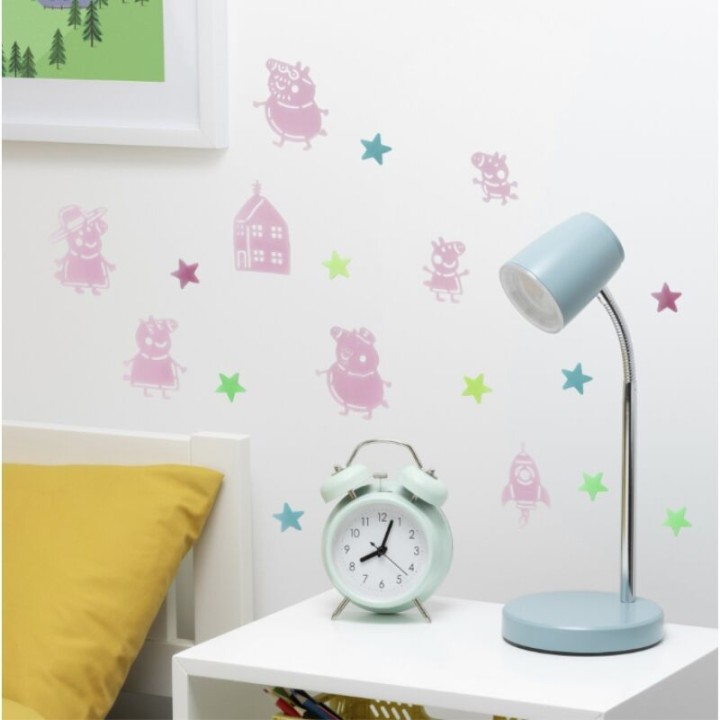 paladone vinilo decorativo paladone peppa pig brilla en la oscuridad