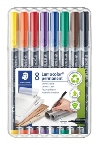 est. 8 rotulad. staedtler lumocolor perm 0.4mm