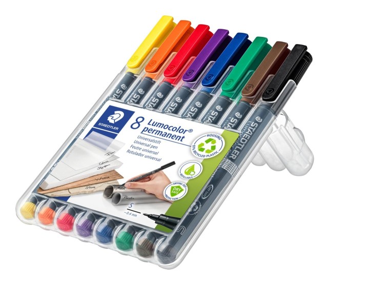 est. 8 rotulad. staedtler lumocolor perm 0.4mm