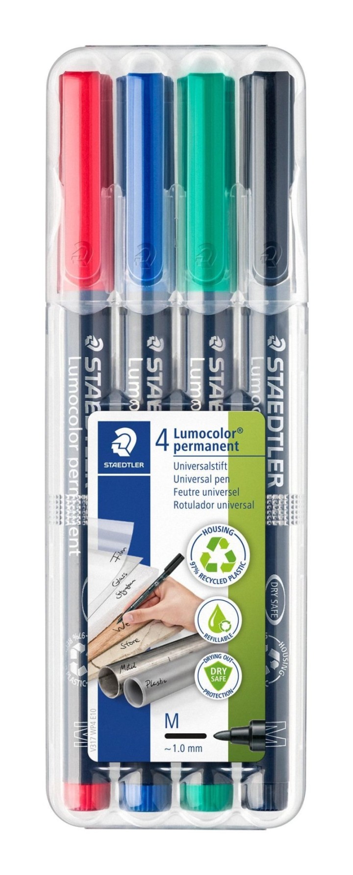 est. 4 rotul staedtler lumocolor perm 1mm st 1