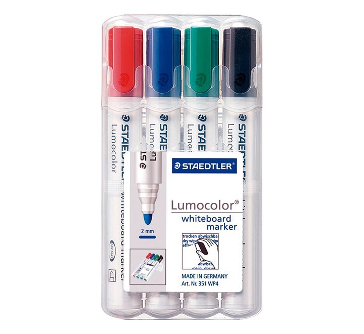 est. 4 rot piz. bl staedtler lumocolor st