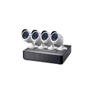 level one kit videovigilancia 720p cctv level one 4 canales 4 camaras int   ext + grabador cables il