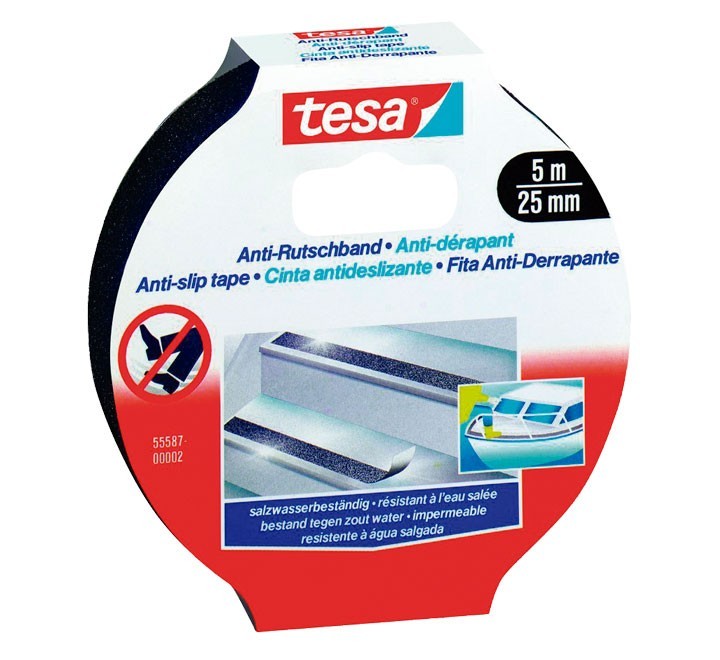cinta antideslizante tesa 5mx25mm negra