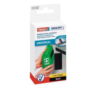 cinta velcro tesa cierre 1m 20mm negro