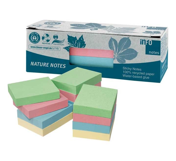 c. 12 tacos notas adh recicladas colores 50x40