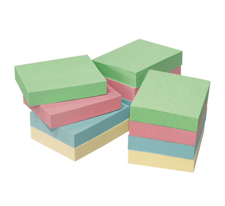 c. 12 tacos notas adh recicladas colores 50x40