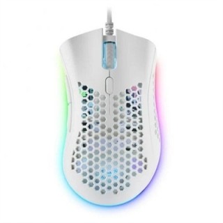 mars gaming mouse raton mars gaming optico usb 7 botones 32000ppp rgb blanco