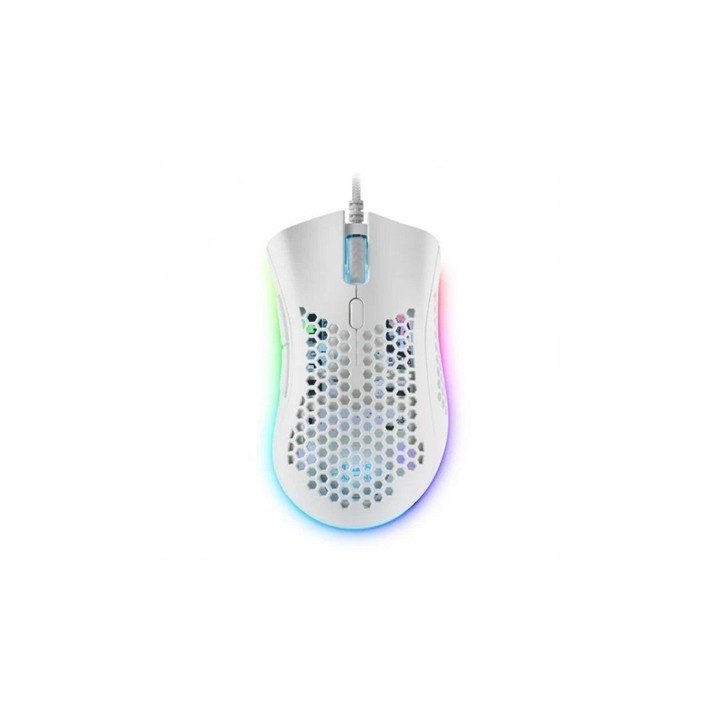 mars gaming mouse raton mars gaming optico usb 7 botones 32000ppp rgb blanco