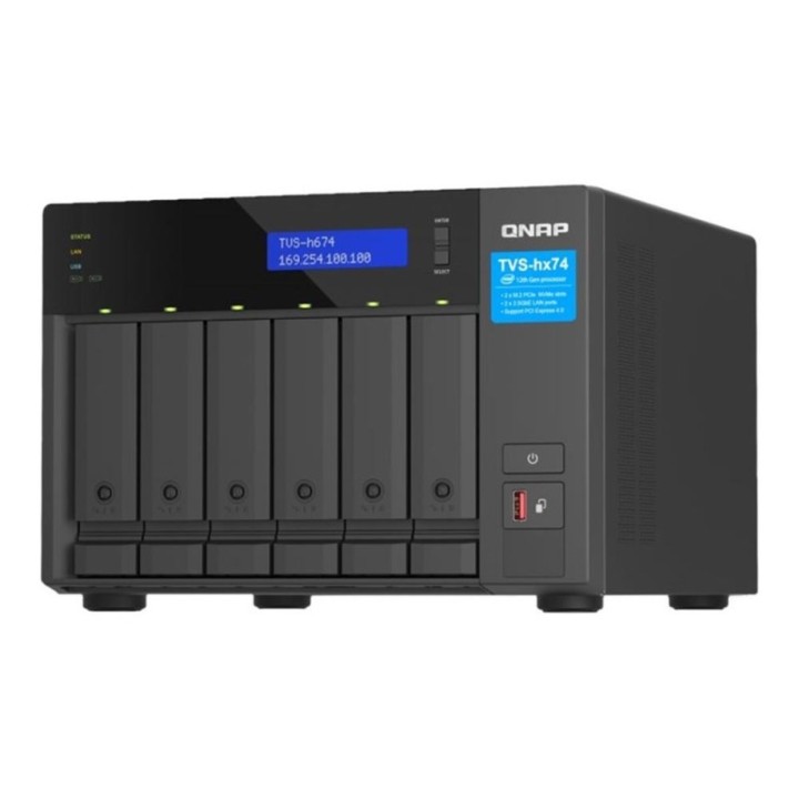 qnap servidor nas qnap tvs   h674   i5   32g 6 bahias 32gb gibabit ethernet