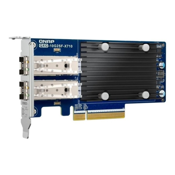 qnap tarjeta de red qnap qxg   10g2sf   x710 2x 10 gigabit sfp+