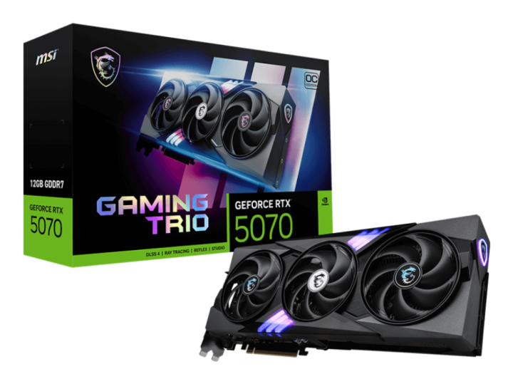 msi tarjeta grafica msi rtx 5070 12g gaming trio oc