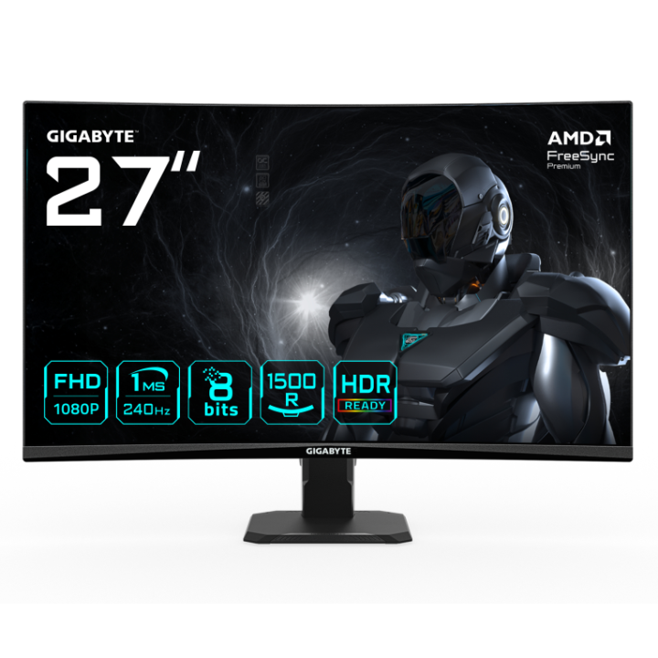 monitor gaming gigabyte g27qfc2 27 2560x1440 qhd 240hz va curvo 1 ms hdr