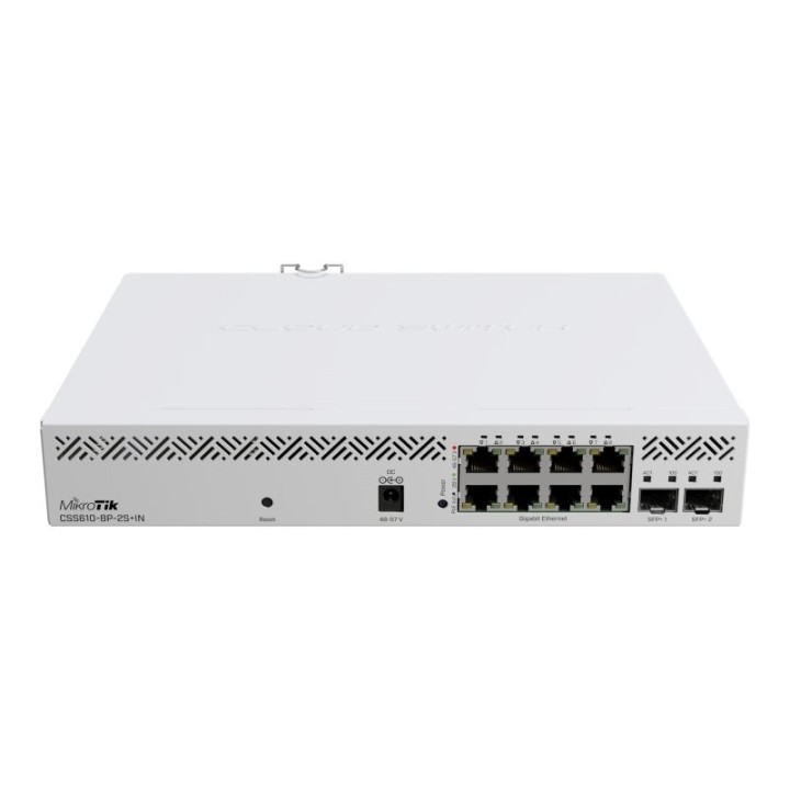 mikrotik css610 8p 2s+in 8xgbe poe 2x10gb sfp+