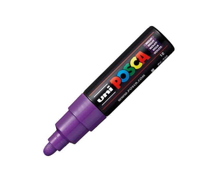 marcador uniball posca pc7m 4.5 5.5mm violeta
