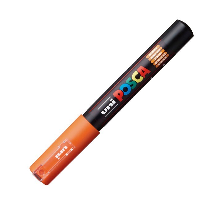rotulador uni ball posca pc1m 0.7 naranja