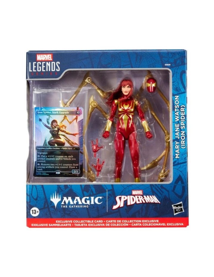hasbro figura hasbro marvel legends series magic the gathering mary jane watson  iron spider