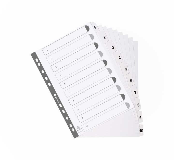 separad. exacompta a4 1 10 cartulina bl mwd1 10z