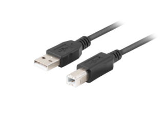 cable lanberg impresora usb a macho usb b macho 2.0 1m con ferrita caja retail