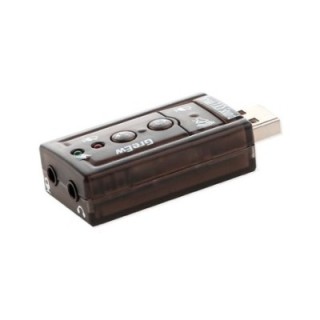 tarjeta de sonido negro usb 7.1 savio ak 01 usb 2.0 mini jack 3.5 mm