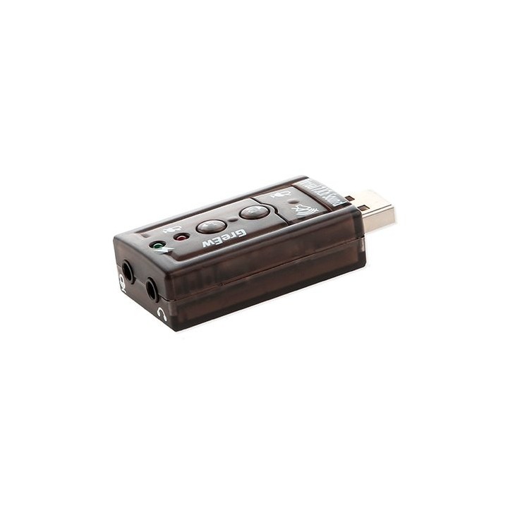 tarjeta de sonido negro usb 7.1 savio ak 01 usb 2.0 mini jack 3.5 mm