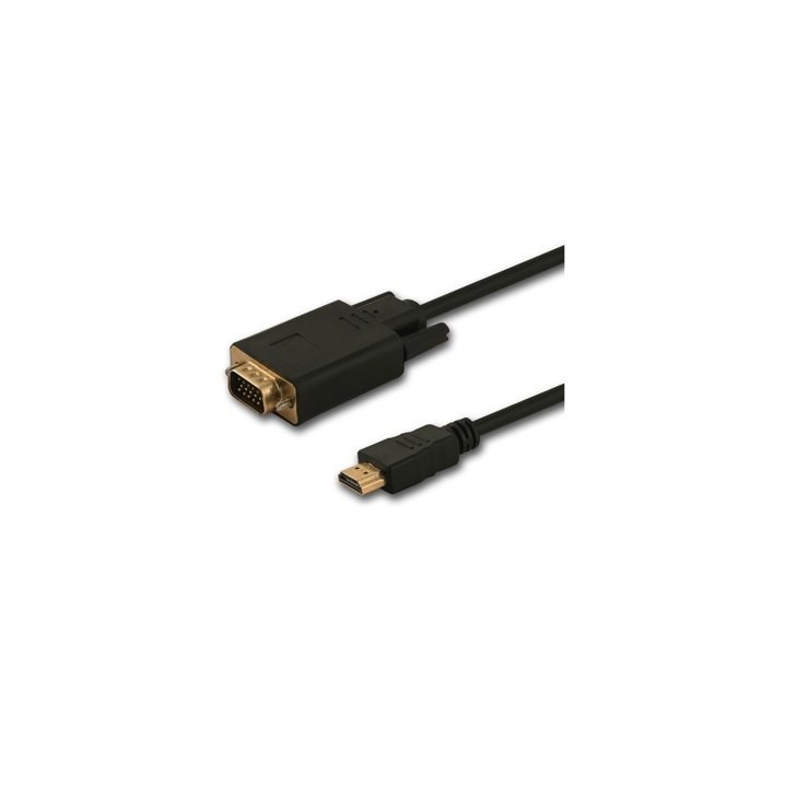 cable hdmi a vga 1.8m savio cl 103 m m 1080p negro macho a hembra