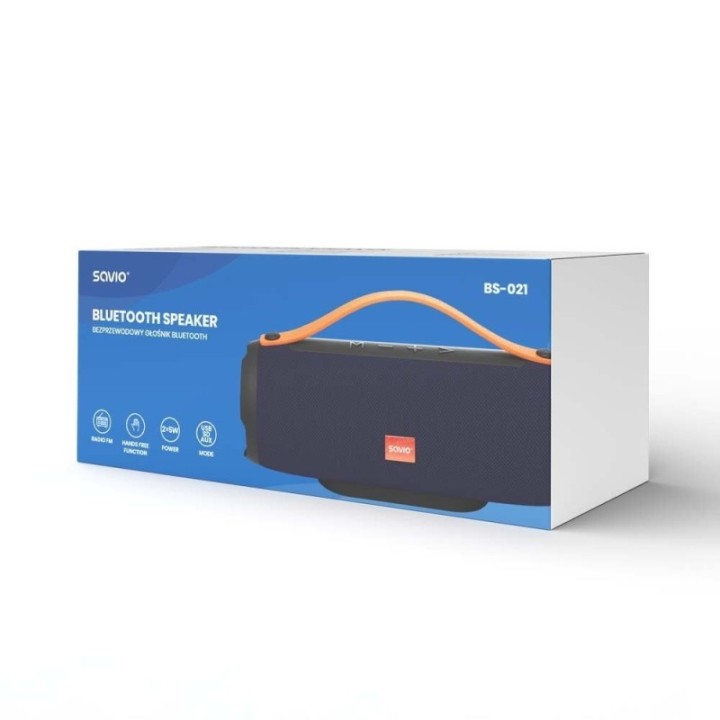 altavoz portatil bluetooth 10w azul savio bs 021 25w modos usb sd aux autonomia 7h