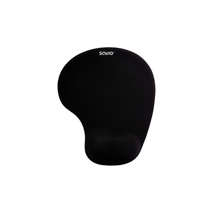 alfombrilla gel negro savio mp 01b 230x190x18mm con reposamunecas antideslizante base de goma