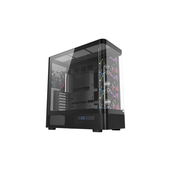torre atx xyz quantum black 4xvent 120mm argb cpu max 180mm gpu max 400mm