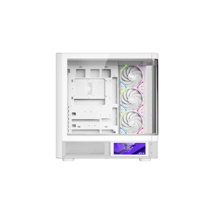 torre atx xyz quantum pro white 4xvent 120mm argb cpu max 180mm gpu max 400mm