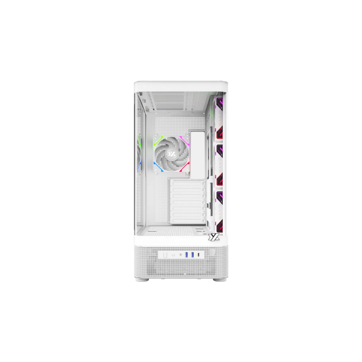 torre atx xyz quantum pro white 4xvent 120mm argb cpu max 180mm gpu max 400mm