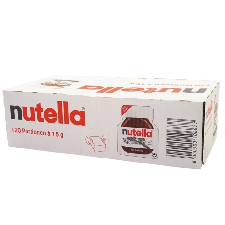 caja 120 tarrinas nutella 15gr