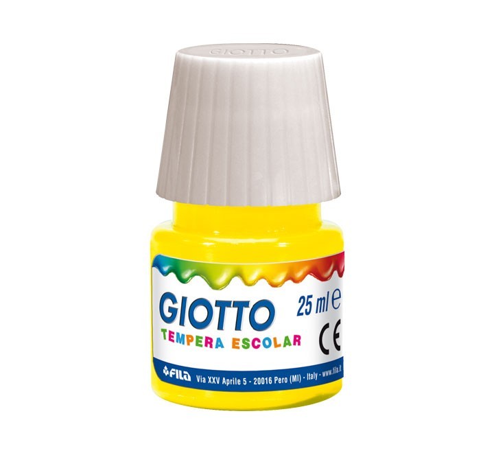 bote tempera escolar giotto 25ml amarillo 356902