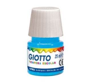 bote tempera escolar giotto 25ml cian 356915