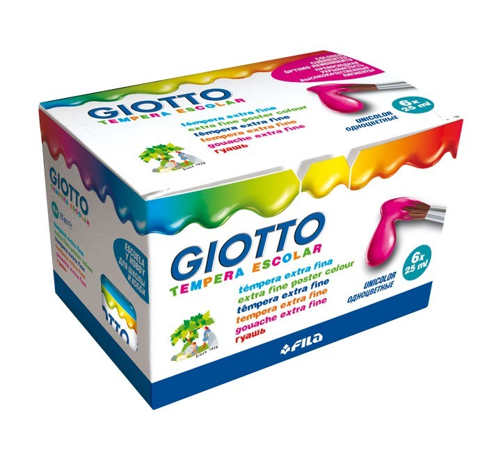 bote tempera escolar giotto 25ml cian 356915