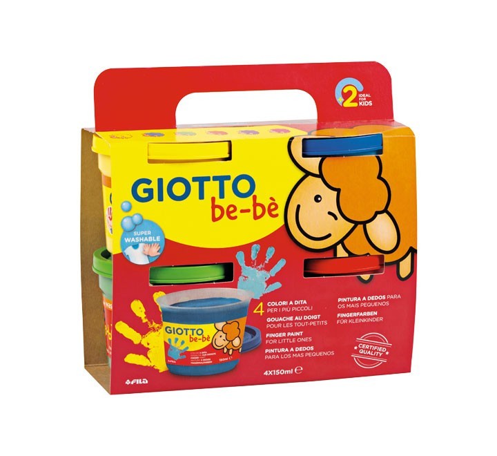 pintura dedos 4x150g giotto bebe 467200