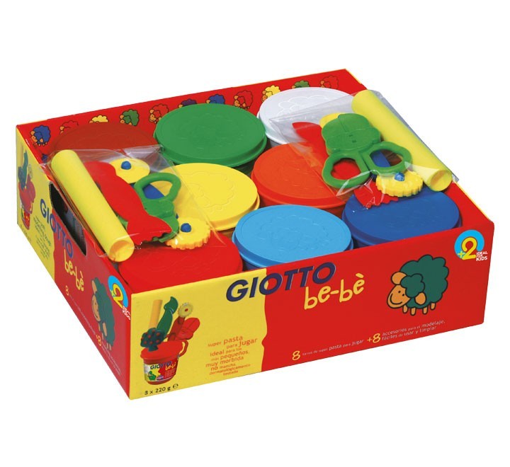 est. 8 botes giotto bebe pasta modelar+acces.