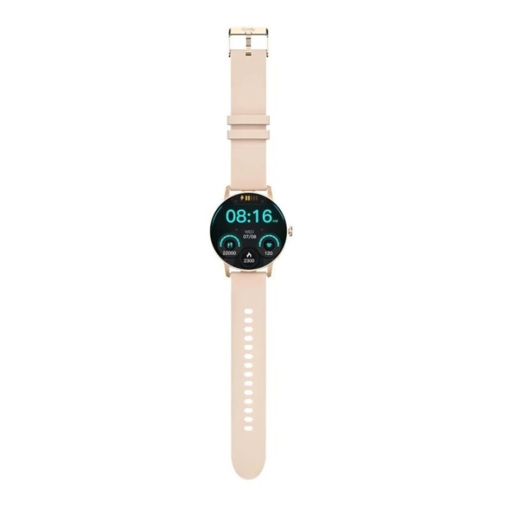 celly smartwatch redondo funcion llamada rosa