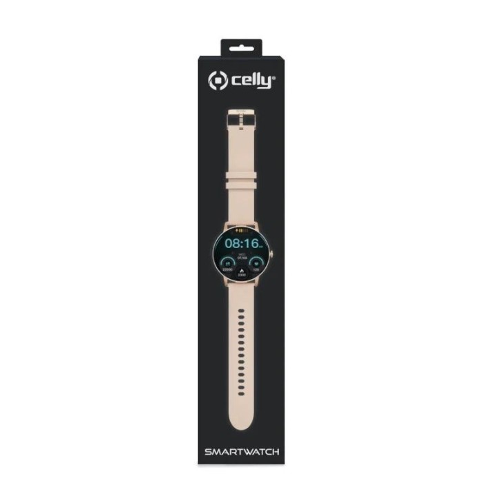 celly smartwatch redondo funcion llamada rosa